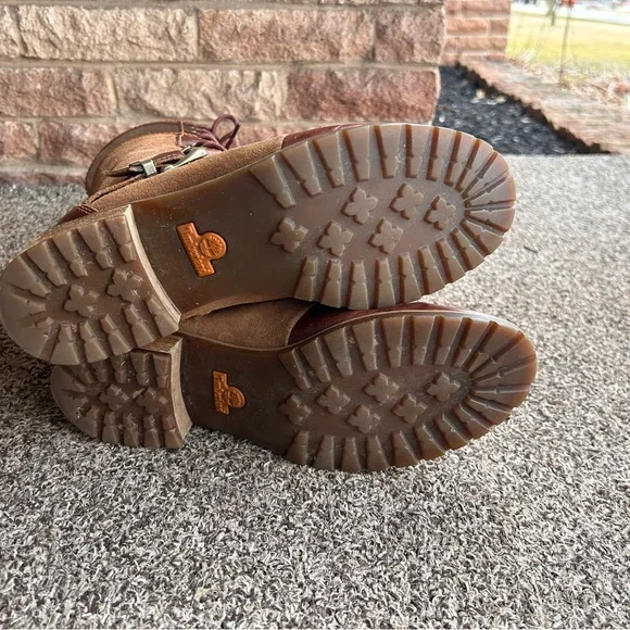 Timberland Earthkeeper Bethel Mid lace Boots size 9 Brown Distressed Leather - Picture 2 of 12